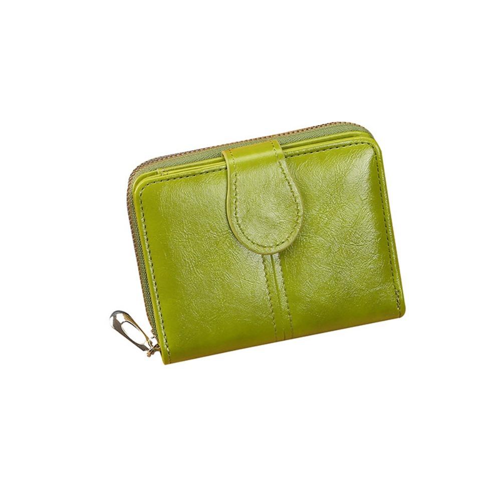 Card Bag, Student Small Fresh Zipper, Soft Leather Wallet In Hand, 20% Off Change Bag.