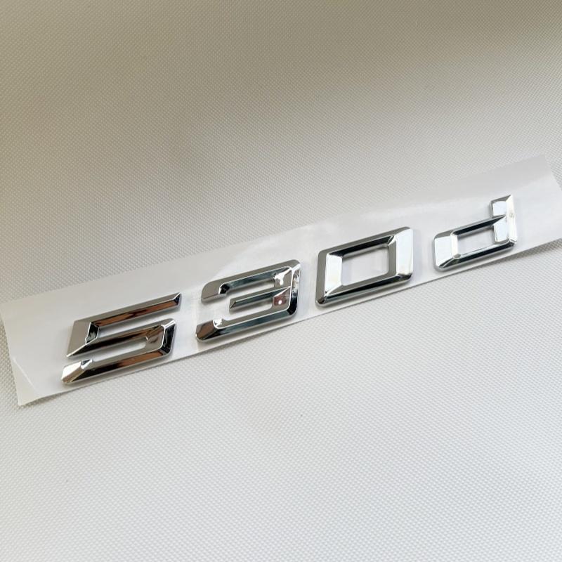 

Chrome Logo 520d 530d Xdrive Emblem Stickers 3D Car Trunk Letters Badge Sticker For BMW 520d E60 E61 E39 F10 F07 G30 Accessories