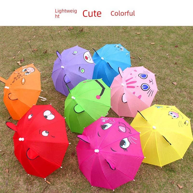 Ombrello per Bambini con Orecchie di Animale per Bambini e Bambine, Mini Ombrello Giocattolo da Ballo, Ombrello Parasole per Neonati di 1-2 Anni