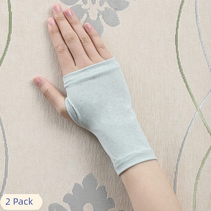 

Солнцезащитные перчатки Мужские спортивные фитнес Тонкие маскирующие шрамы Ледяной шелк Уличные летние Солнцезащитные Открытые пальцы Сбор чая Напульсник Половина пальца Mint Green All yards