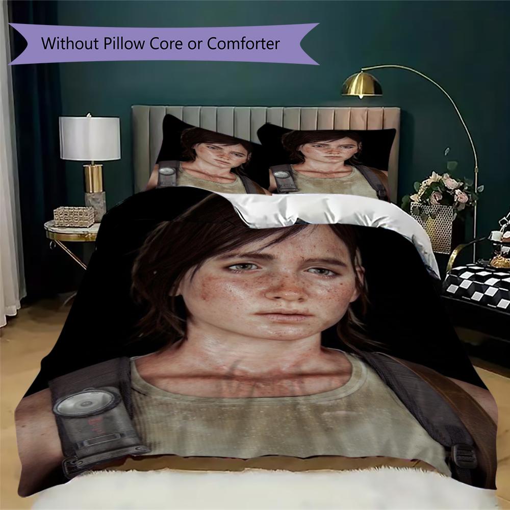 Ellie Williams Game Pattern Bedding uilt Set uilt Cover Pillowcase Home Decoration Birthday Gift (1 * duvet cover + 2 * pillowcase  without core)42