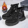 Camouflage men's boots trendy sports and leisure tooling shoes platform sole lightweight medium top retro desert outdoor Martin boots