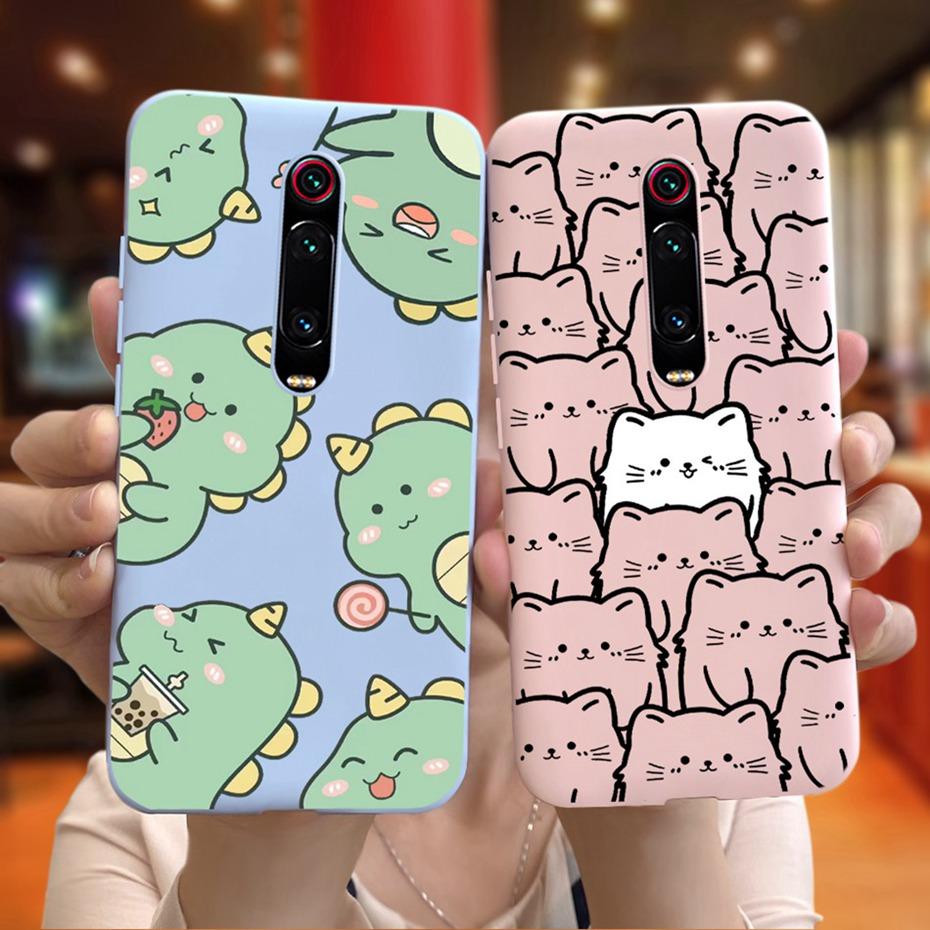 Kreslený obal pro Xiaomi Mi 9T Pro Mi9T Roztomilý barevný měkký silikonový zadní kryt pro Xiaomi Mi 9T 9 T 9TPro Pouzdra na telefon