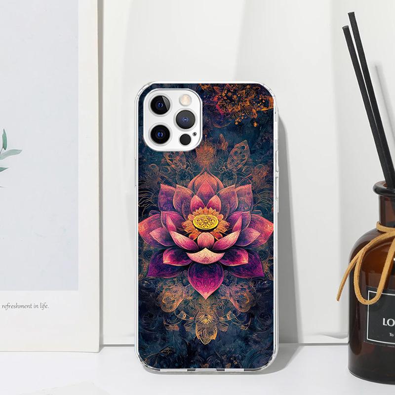 Mandala Chakra Insist Yoga Phone Case For Iphone 17 Air 16 15 Plus 16E 14 Pro Max 13 Mini 12 11 7 8 SE Fundas Soft Back Cover 17