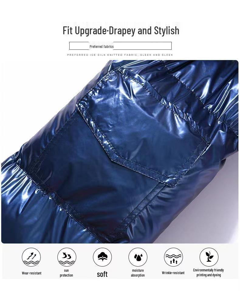 Herren Reflektierende Winter-Stehkragen-Baumwolljacke 2024