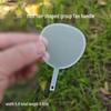 Translucent Mini Round Fan with White Handle and Transparent Middle - Guka Stickers Design