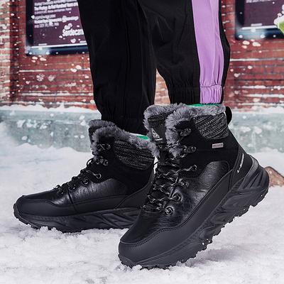 Neue Winter-Paar-Outdoor-Mittelhohe Samt-Schneestiefel Erhöhende Warme Baumwollschuhe Warme Wanderschuhe