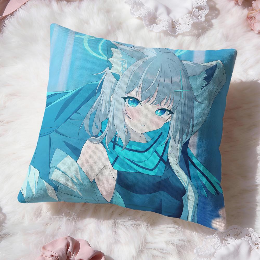 

Blue Archive Shiroko Cushion Cover Premium Comfort Reversible Pillow Cove -Two in One Design for Any Room & Car Interior 30cmx30cm