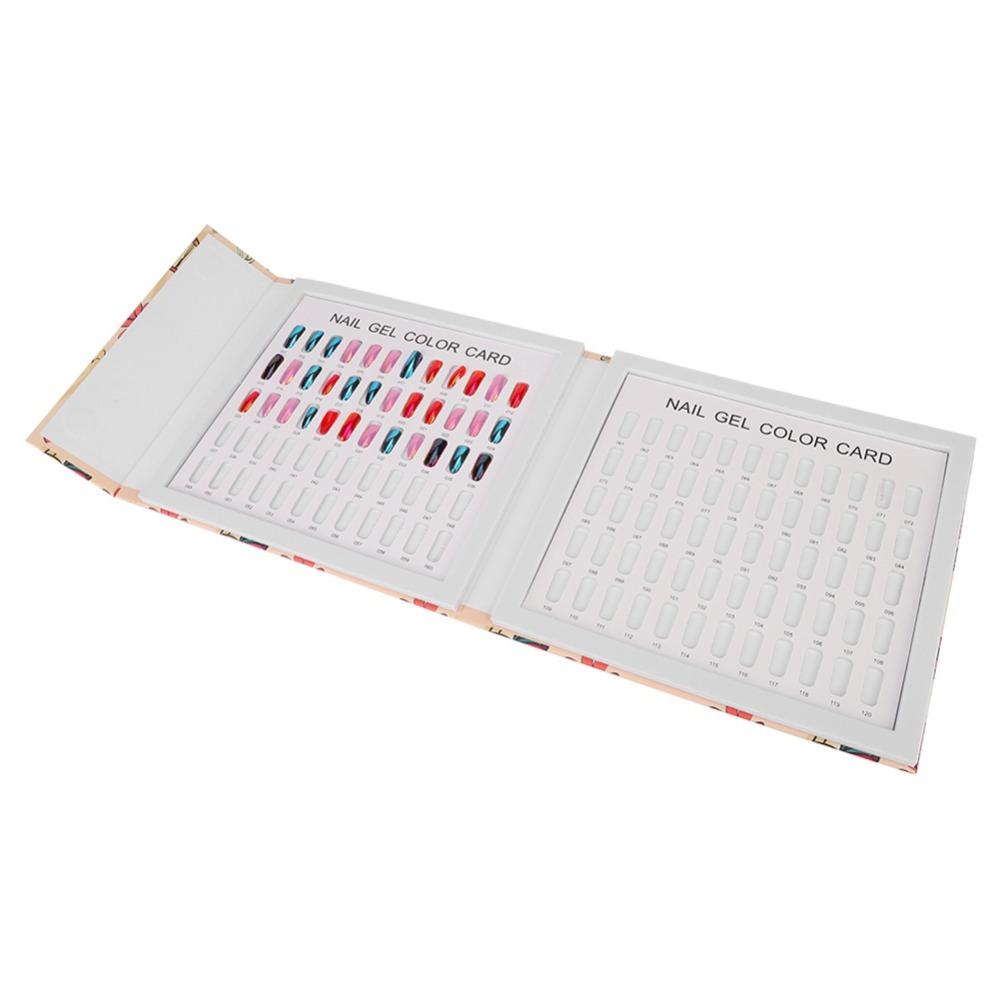 120 Colors Cardboard Organizer Nail Color Display Book Manicure Display Tool For Salon