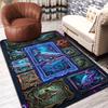 Cybernetic Fish Gallery Pattern Rug Floor Mat for Living Room or Bedroom Soft and Comfortable Carpet a Gift for Birthday and Holiday.