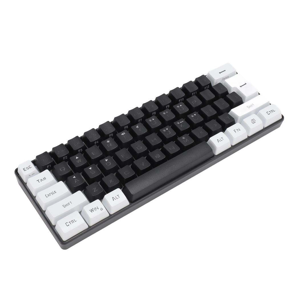 Gaming Keyboard USB 61 Keys RGB Backlit Ergonomic Contrast Color ABS Keycaps Wired Keyboard for Desktop Laptop Travel