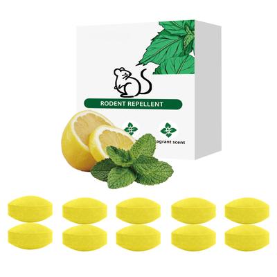 10 Bucăți Tablete Repelente Rozătoare Parfumat cu Mentă Naturală și Citrice Control Dăunători pentru Utilizare Interioară Exterioară Sigure și Ușor de Aplicat