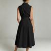 Women's Color Sleeveless Waist Tie Summer Dress - Elegant Versatile Lightweight Dress for Women, Daily Wear, Work, Date, Travel - Multiple Sizes