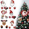 Christmas Fence Decoration DIY Garden Fence Sign Outdoor Xmas Decor Santa Clause