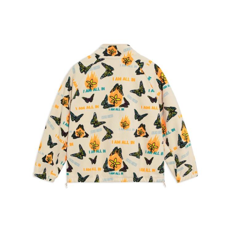 (WMNS) Li-Ning BADFIVE Solid Color Full Print Stand Collar Casual Jacket 'Creamy White' Women's AWDS138-4