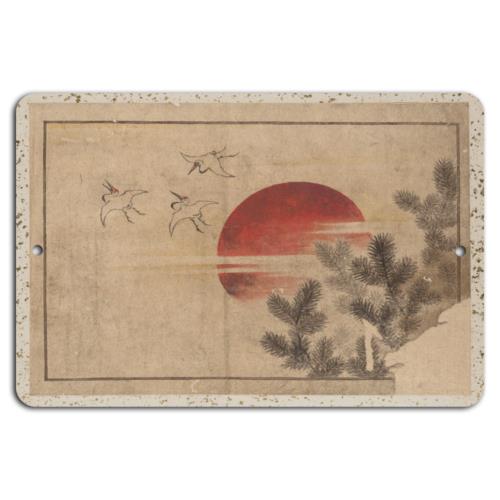 

Tranquil Flight at Sunset Vintage Art Metal SignAluminum 20x30cm（7.8x11.8inch）