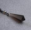 100% NATURAL smoky quartz crystal point Star of David handiwork
