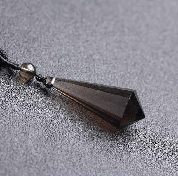 100% NATURAL smoky quartz crystal point Star of David handiwork