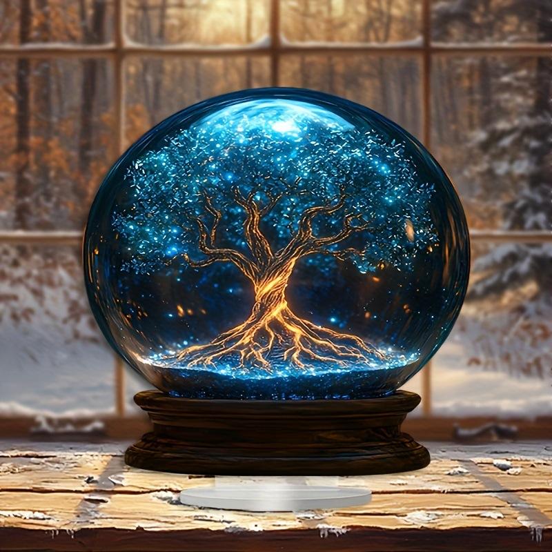 Acrilic Plat 2D Arbore Albastru Cer Înstelat Cristal Decor Acasă. Potrivit pentru decorarea livingurilor, dormitoarelor și camerelor de studiu