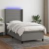 VidaXL Sommier à Lattes de Lit avec Matelas et LED, Lit Rembourré, Lit Simple, Lit Adulte de Chambre à Coucher Intérieur, 3138358