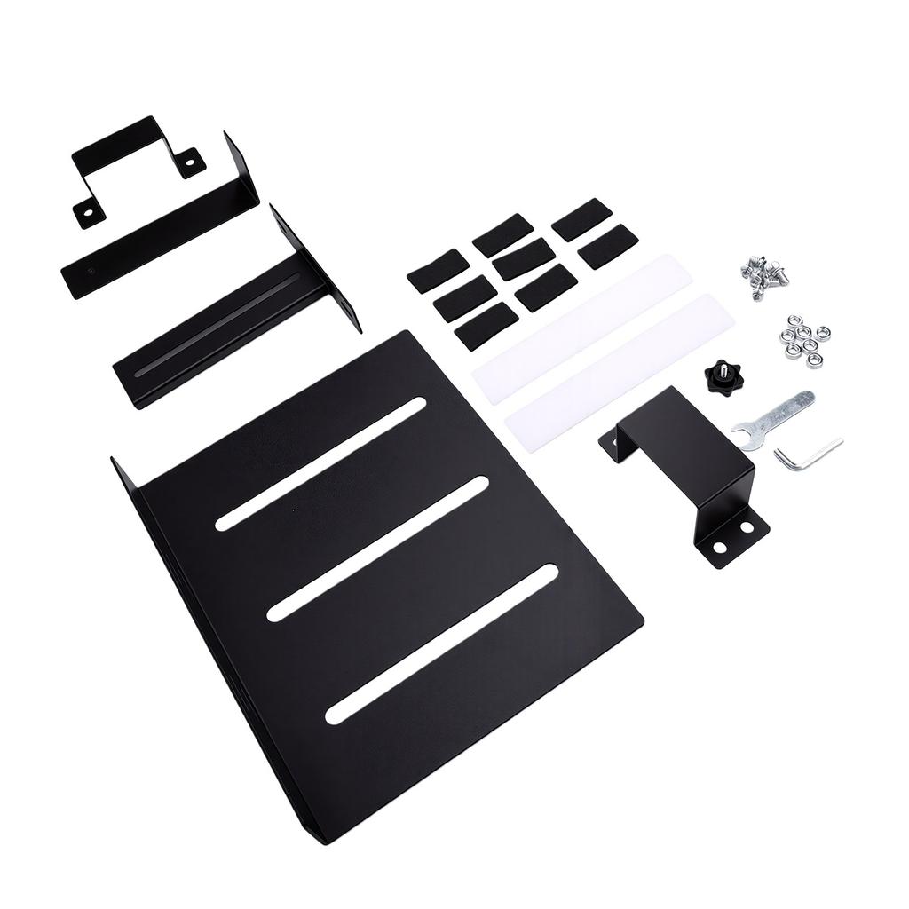 Under Desk PC Mount No Drill Installation Adjustable PC Holder 20kg Load Capacity for Home Office