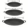 Korean Grill Pan Round Non-Stick Barbecue Plate BBQ Grill Outdoor Travel Camping Frying Pan Barbecue Accessories Kitchen Supplie
