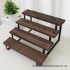 Four-Tier Iron and Wood Display Rack for Desserts and Aromatherapy Essentials