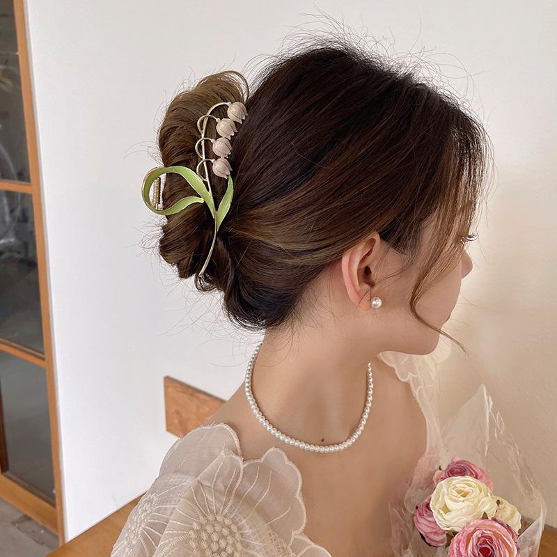 1pc Super fairy temperament, grab clip, large hair clip, women's summer cute hair accessories, ins high-end shark clip