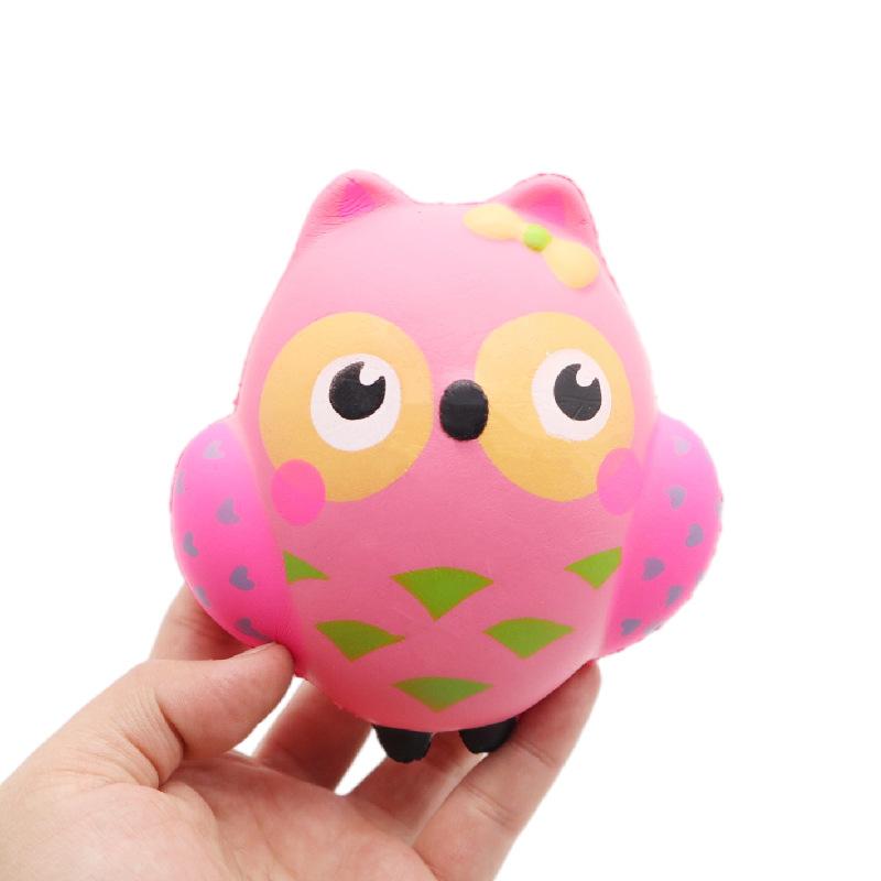 Two 1Pc Sizes Options Cute Owl Squishy Slow Rising Squeeze Toys Owl Models Stress Relieving Toys For Children And Adults