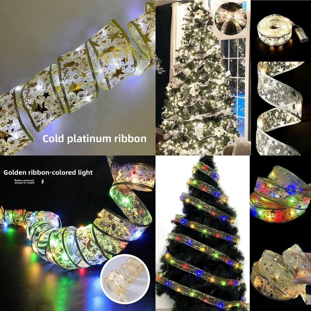 Christmas Party Led Ribbon Lights With Manual Switch For Seasonal Home Decor
