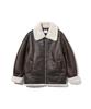 Ucla Unisex Preppy Seal Logo Buckle Shearling Jacket [Brown](Ubamu20)