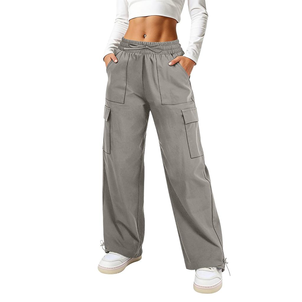 Women’s Loose Casual Pants – Quick-Dry Cargo Pants With Drawstring