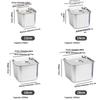 Stainless Steel Tank Box With Cover Kitchen Oil Basin Square Barrel Storage Bottle Seasoning Box Jars And Lids Spice Jars Set