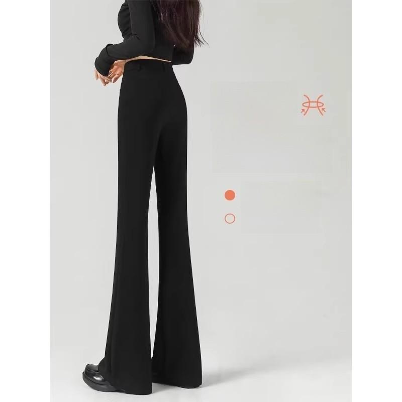 Micro Flared Pants For Women With High Waist And Fleece Lining For Autumn Casual Wear