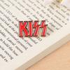 Punk Shirt Lapel Pins Letter Enamel Brooches Lapel Pin Kiss Brooches  Bag Decor