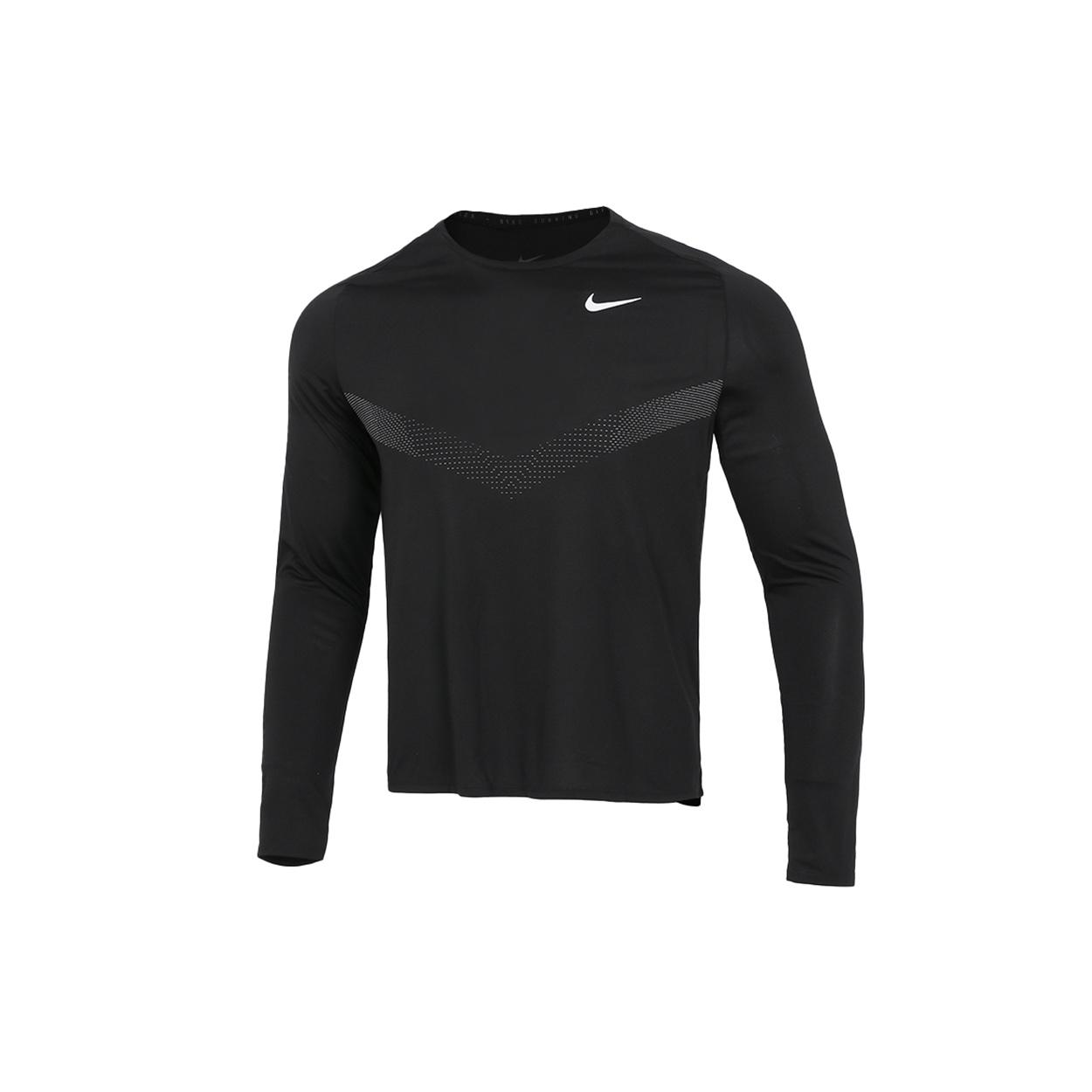 Men s Nike Sports Fitness Training Running Casual Long Sleeves Black T-Shirt DD6022-010 S