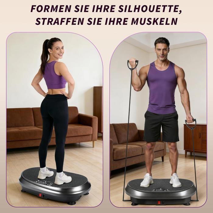 Plateforme vibrante - NETTLIFE - Nettlife - 5 programmes - 199 niveaux d'intensité - Charge 200 kg (Bluetooth)