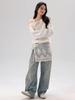 Lace Hem Layering Skirt for Women - Slimming Inner Wear Anti-Exposure Apron-Style with Magical (Shenqi) Buttocks Covering.