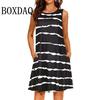 Fashion Elegant Floral Print Dress Casual A-Line Tank Women's Summer Retro Sleeveless Chic Dresses Travel Loose Beach Sundresses