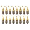 Nakamichi FanLock Excel Series 24k Gold Plated 2mm Pin Plug Banana Spring Clip 10 AWG 18 AWG Gauge Size 4mm for Speaker Amplifier Stereo Home Theater