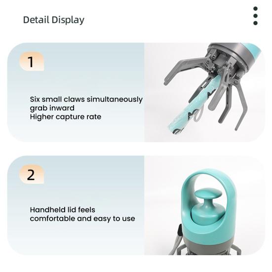 6-Krallen Hunde-Kotaufheber Tragbarer Haustier-Kotaufheber Hundeabfall-Aufnahmekralle mit Müllbeutelspender für Spaziergänge im Freien, Reisen