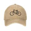 Bike Silhouette Washed Baseball Cap Trucker Hat Summer Men Women Casual Snapback Cap Outdoor Fishing