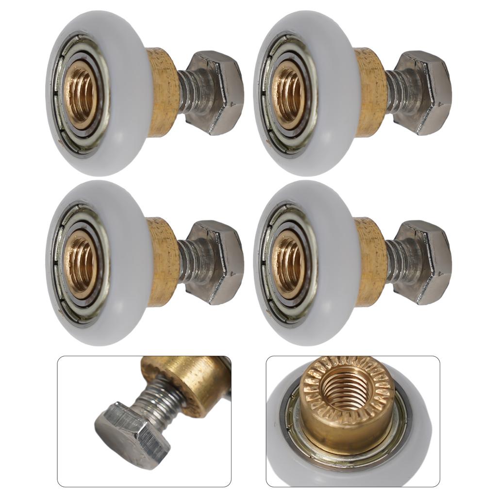 Brand New Shower Door Rollers Wheels 1Set 20/23/25/27mm 4pcs