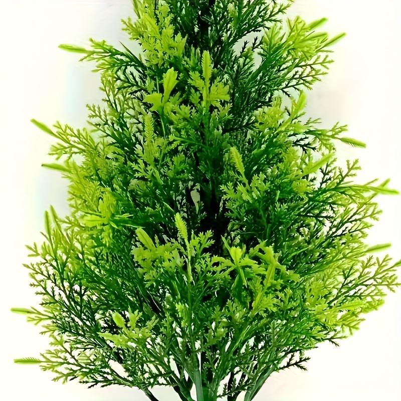 4 Stück lebendige künstliche Kiefern - sattgrüne Pflanzen für Weihnachten und Heimdekoration, mit realistischen Zweigen und Stämmen