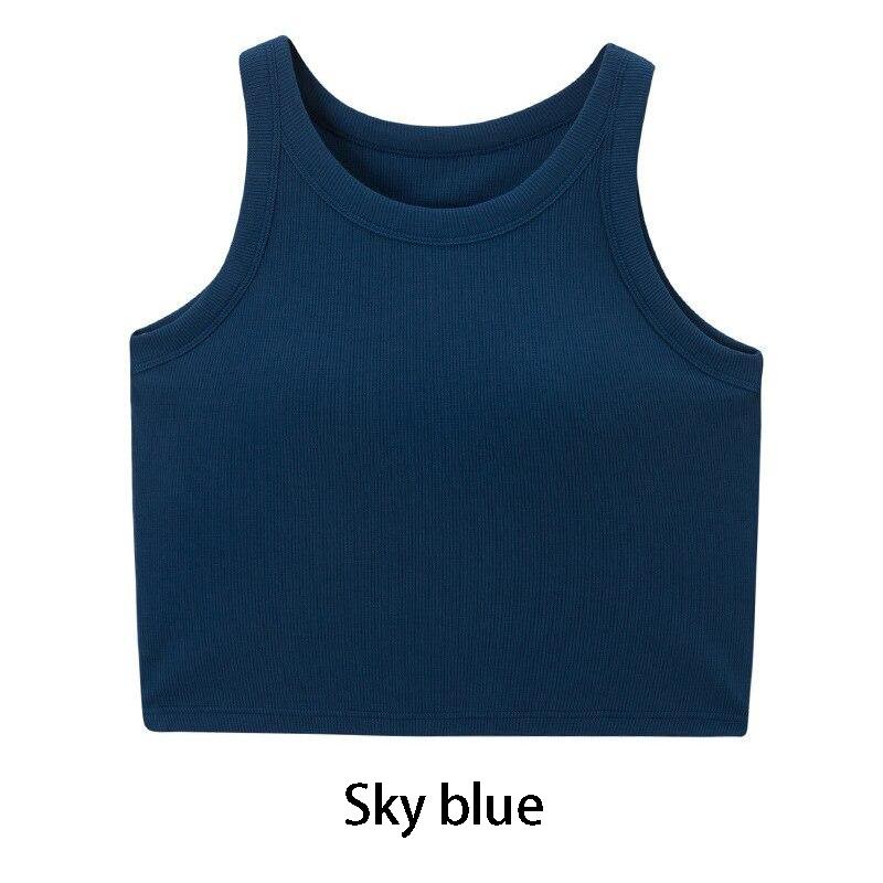 Spring and summer new women's modal with chest pad vest bra one-piece vest home service camisole crop top women camisoles