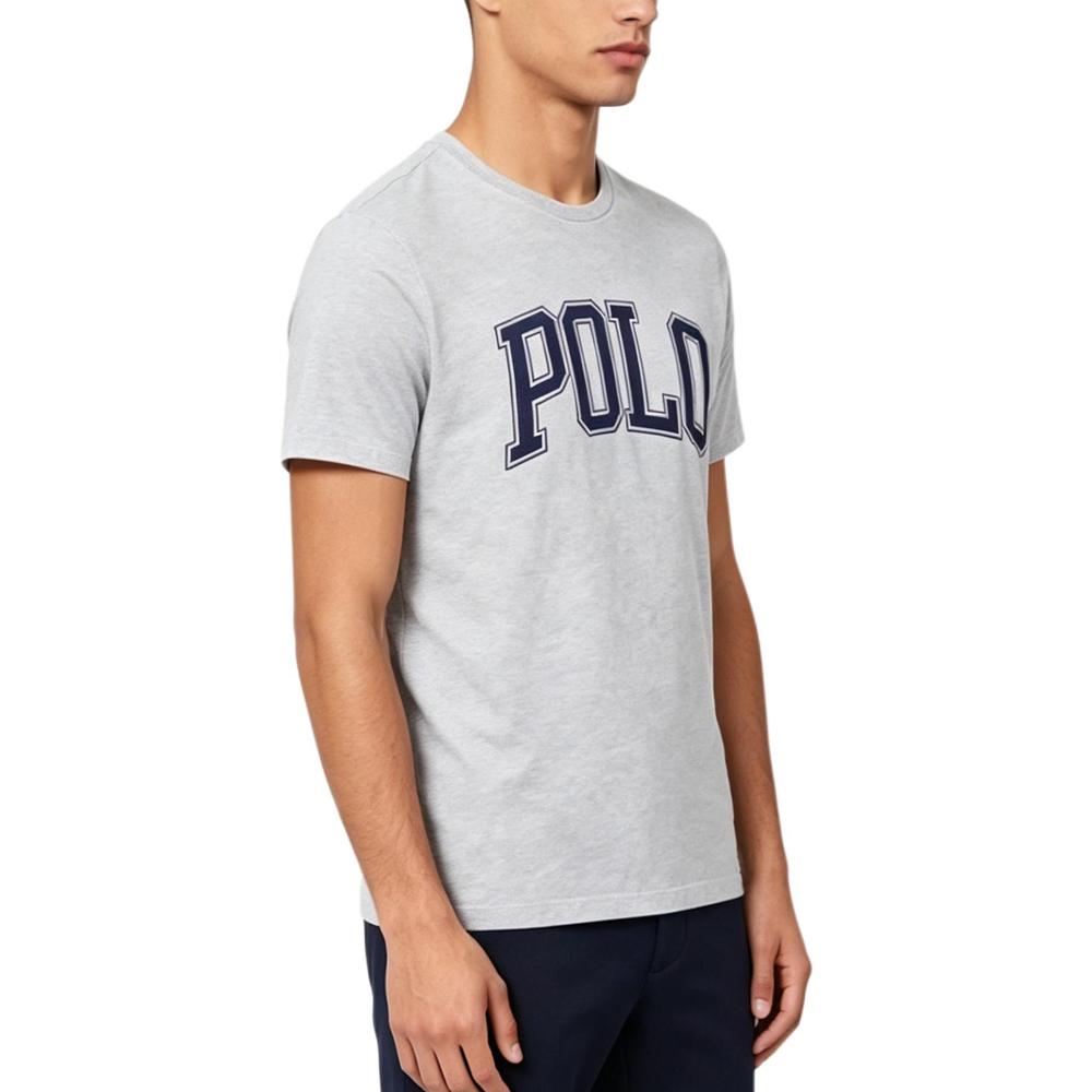 Polo Ralph Lauren Logo Imprimé Lettres Col Rond Manches Courtes T-Shirt Homme Tops Gris 710858957-003