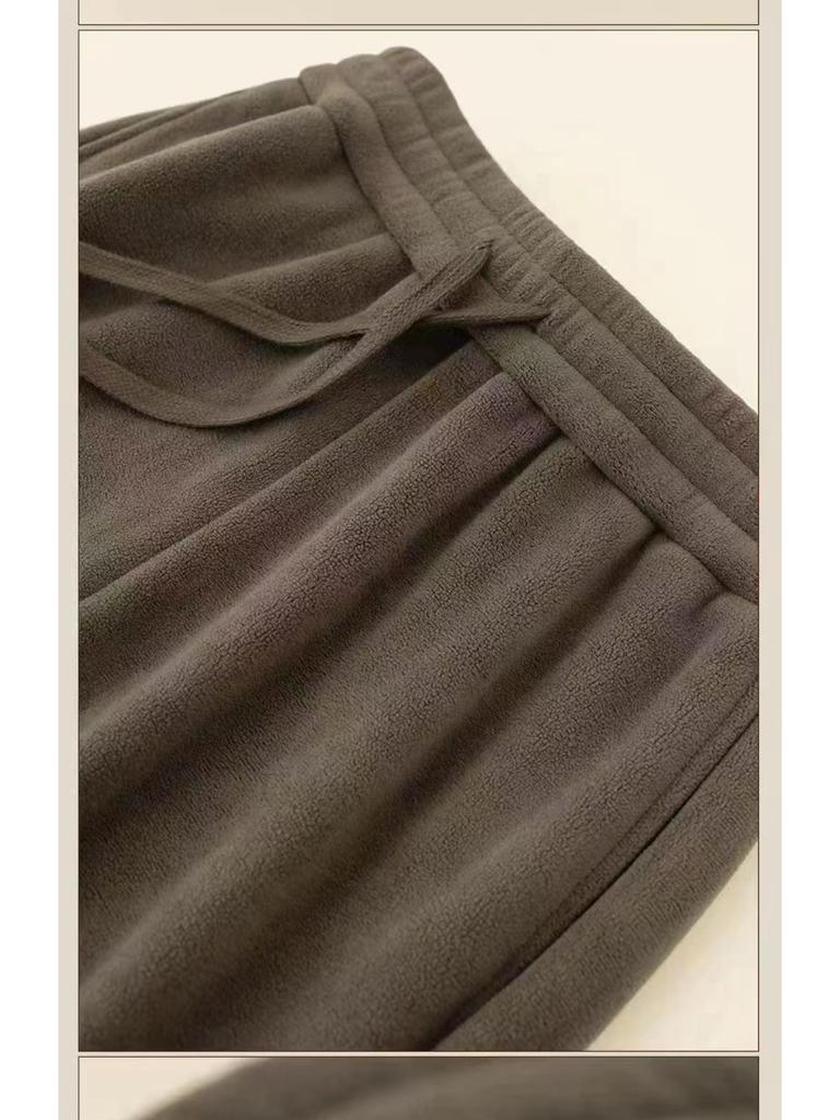 Herren Schwergewicht Fleecegefütterte Hose - Winter Freizeit Sport Schweißhose