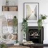 A84E-Artificial Hanging Plants Artificial Mandala 3 Pack Artificial Eucalyptus Potted Greenery Faux Eucalyptus Mandala Vine