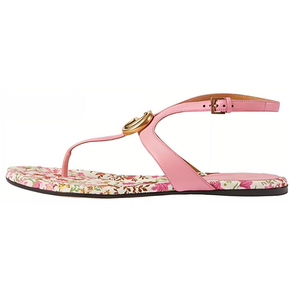 Gucci Leather One Strap Sandals Women's Pink 746673 BKO00 5817