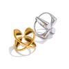 Gold Open Ring Geometric Minimalist Accessory Water Resistant Finger Ring  for Women's Daily Outfit